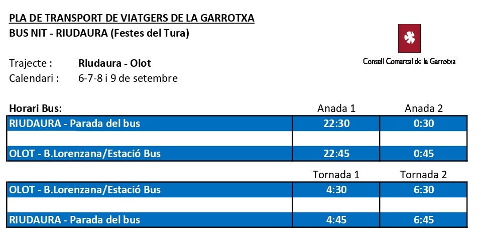 Bus Nit Festes del Tura 2019